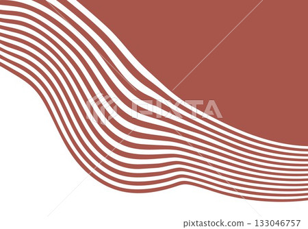 Warm abstract background with white, organically curved stripes on a stylish rusty color, creating dynamic movement. Eps 10 133046757