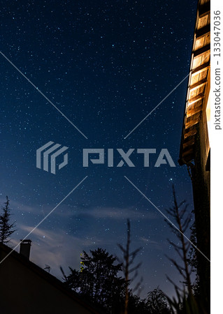 Bergnicourt, Rethel, Ardennes, Grand-Est, France, August, 28th, 2025, Calm night with twinkling Bergnicourt, Rethel, Ardennes, Grand-Est, France, August, 28th, 2025, Calm night with twinkling 133047036