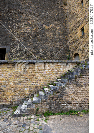 Castle of Sedan, Sedan, Rethel, Ardennes, Grand-Est, France, August, 28th, 2025, Texture details of 133047037