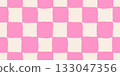 Seamless Checker Pattern With Irregular Pink Squares In Preppy Indie Trendy Style 133047356