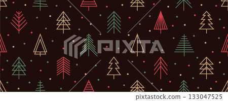 christmas abstract fir tree decoration seamless pattern vector illustration christmas abstract fir tree decoration seamless pattern vector illustration 133047525