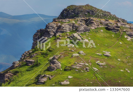 Summer Mountain Landscape with Walking Footpath 133047600
