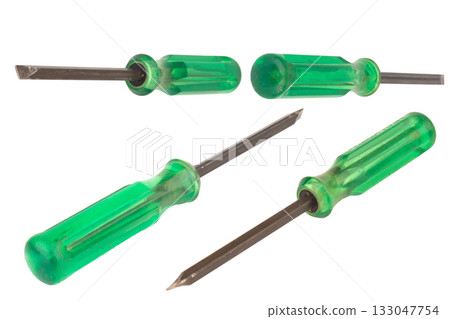flathead screwdriver isolated on white background 133047754