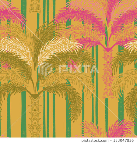 tropical palm trees on the background 133047836