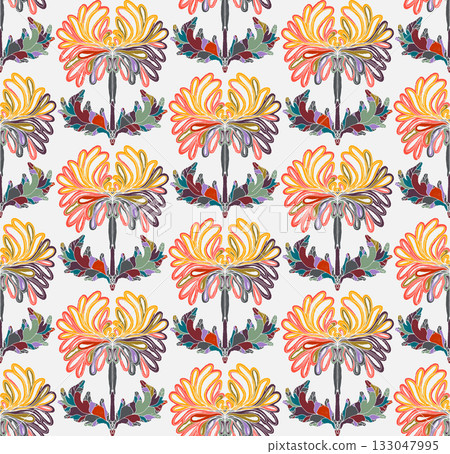 seamless pattern with flowers seamless pattern with flowers 133047995