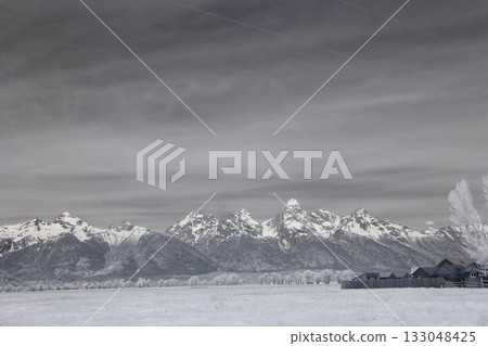 winter mountains in snow winter mountains in snow 133048425