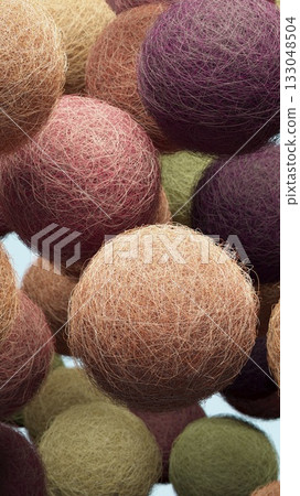Multicolored Wire Spheres 133048504