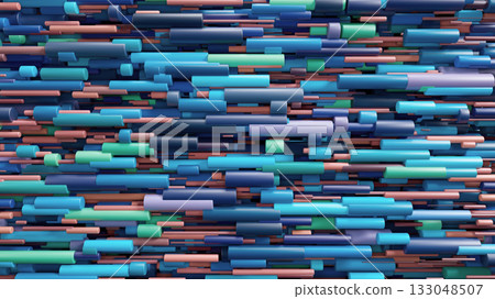 Vibrant Abstract Pattern Of Colorful Cylindrical Bars In Dense Layered Texture Vibrant Abstract Pattern Of Colorful Cylindrical Bars In Dense Layered Texture 133048507