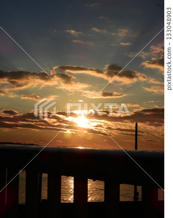 Sunrise over the sea, sunrise, magic hour Sunrise over the sea, sunrise, magic hour 133048903