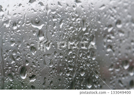 Raindrops on the window glass 133049400