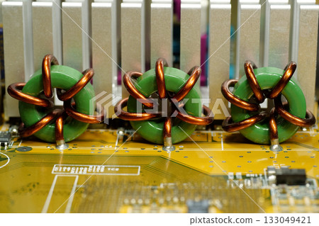 Computer microcircuit with electronic components 133049421