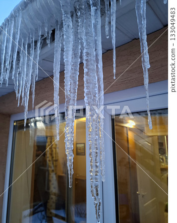 Cold winter, ice formation 133049483
