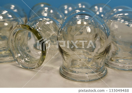Glass medical cups for medical purposes, rehabilitation, increasing blood flow Glass medical cups for medical purposes, rehabilitation, increasing blood flow 133049488