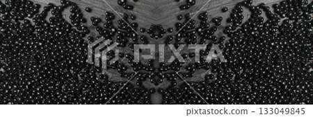 Black and Red Artificial Caviar Texture Background 133049845