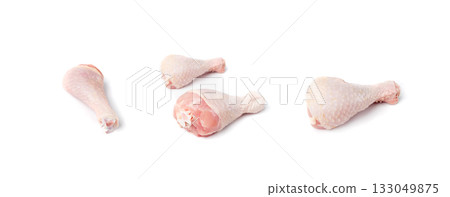 Raw Chicken Drumsticks Isolated, Uncooked Poultry Legs, Fresh Hen Meat, Fresh Chicken Drumstick 133049875