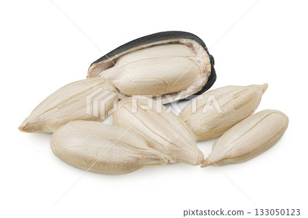 Sunflower seeds isolated on white background 133050123