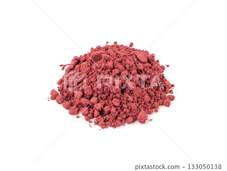 Acai powder circle pile, violet superfood dust, pink fruit flour extract mound Acai powder circle pile, violet superfood dust, pink fruit flour extract mound 133050138