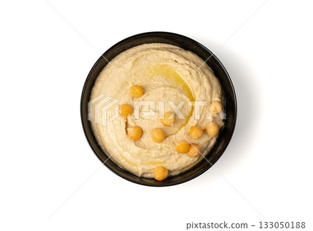 Hummus in bowl, houmous dip, chickpea humus tahini sauce, middle eastern spread Hummus in bowl, houmous dip, chickpea humus tahini sauce, middle eastern spread 133050188