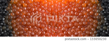Black and Red Artificial Caviar Texture Background 133050230