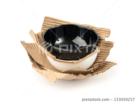 Eco paper packaging texture background, crumpled biodegradable cardboard packing Eco paper packaging texture background, crumpled biodegradable cardboard packing 133050257