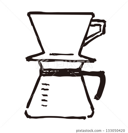 手繪咖啡滴濾器插圖 133050420