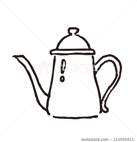 手繪水壺插圖 手繪水壺插圖 133050421