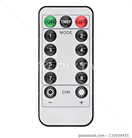 gray remote control isolated on white background gray remote control isolated on white background 133050455