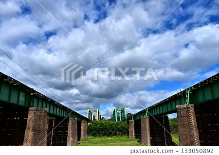 Scenery with the Heisei Railway viaduct Scenery with the Heisei Railway viaduct 133050892