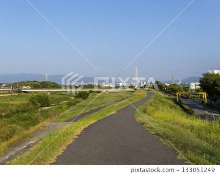 Cycling road along the Inagawa River Cycling road along the Inagawa River 133051249