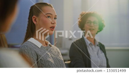 Young Woman Opens Up About Personal Struggles During Group Discussion on Mental Health Young Woman Opens Up About Personal Struggles During Group Discussion on Mental Health 133051499