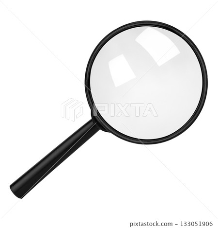 magnifying glass isolated on white background 133051906