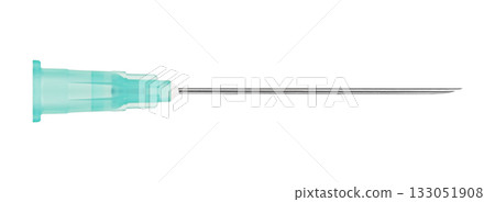 Medical syringe needle isolated on white background Medical syringe needle isolated on white background 133051908