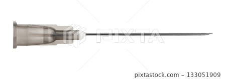 Medical syringe needle isolated on white background Medical syringe needle isolated on white background 133051909