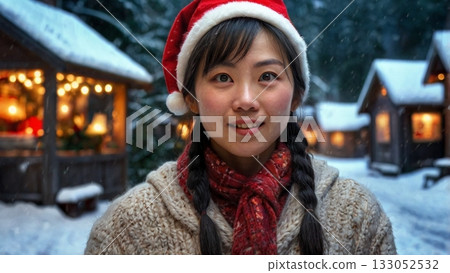 聖誕節前夕，斯堪的納維亞半島上演了一幅奇幻的冬季景象，聖誕老人正在忙碌著。 133052532