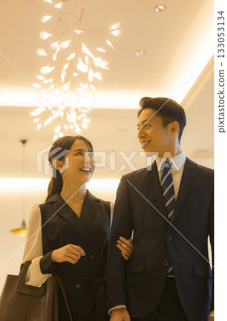 Couple in a hotel restaurant 133053134