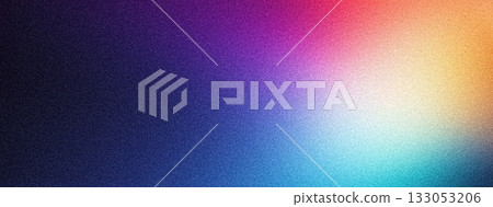 Grainy gradient vibrant poster background, purple blue pink black noisy texture banner, cover header backdrop design 133053206