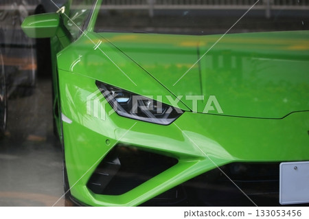 Green sports car image 133053456