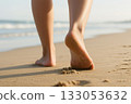 woman legs on beach 133053632