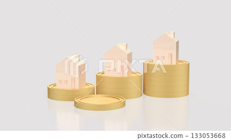 The Home Loan and Savings for Real Estate Investment 3d Rendering. 133053668