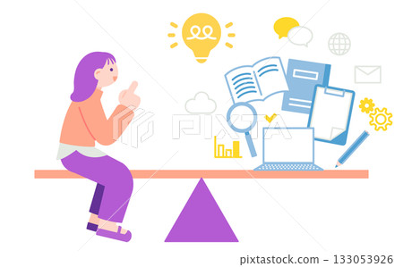 工作與生活平衡：工作與個人生活平衡的形象 133053926