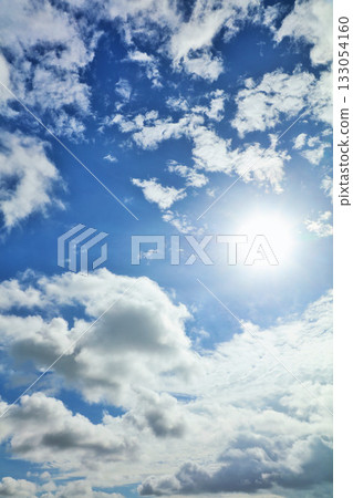 Blue sky, clouds and the sun 133054160
