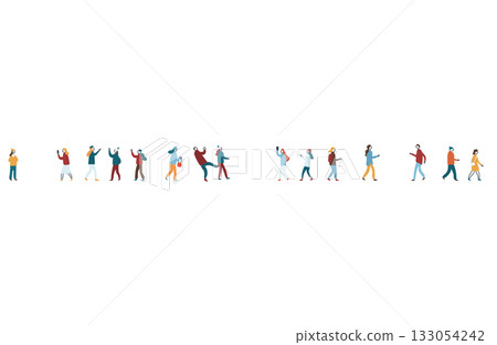 Design material of passersby Design material of passersby 133054242