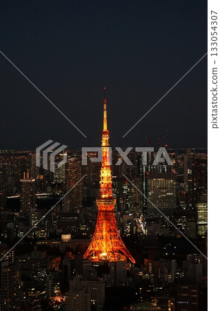 2058年11月,從東京城市景觀(Tokyo City View)拍攝的東京鐵塔和市中心夜景,攝於港區,普通色彩。 2058年11月,從東京城市景觀(Tokyo City View)拍攝的東京鐵塔和市中心夜景,攝於港區,普通色彩。 133054307