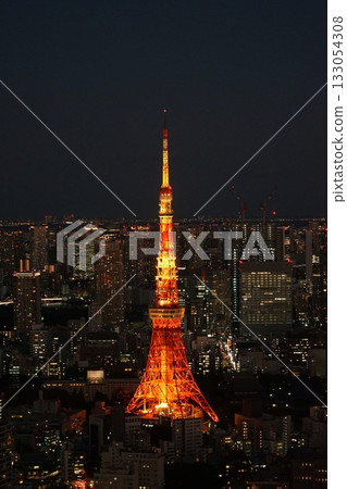 2059年11月,從東京城市景觀(Tokyo City View)拍攝的東京鐵塔及市中心夜景,攝於港區,普通色彩。 2059年11月,從東京城市景觀(Tokyo City View)拍攝的東京鐵塔及市中心夜景,攝於港區,普通色彩。 133054308