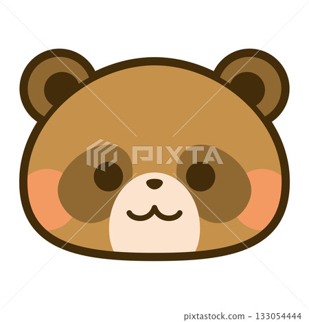可愛的浣熊臉圖標 可愛的浣熊臉圖標 133054444