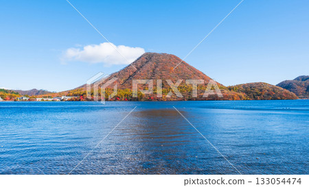Mount Haruna, Lake Haruna, and Mount Haruna Fuji (Autumn) 133054474
