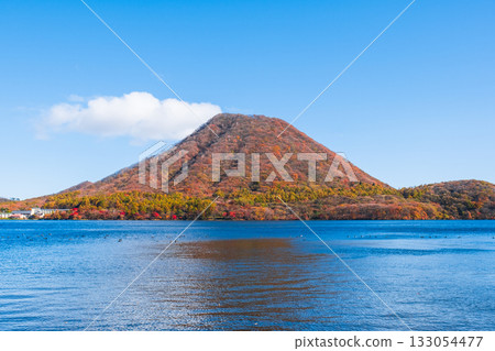 Mount Haruna, Lake Haruna, and Mount Haruna Fuji (Autumn) 133054477