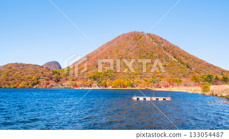 Mount Haruna, Lake Haruna, and Mount Haruna Fuji (Autumn) 133054487