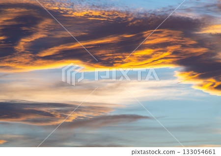 Fiery sunset clouds d-1-1 Cool colors Fiery sunset clouds d-1-1 Cool colors 133054661