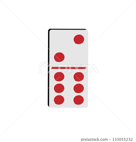 domino card icons two and six 133055232